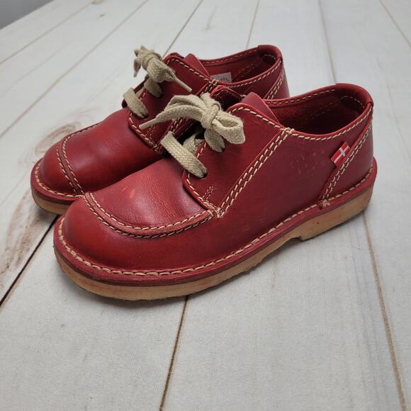 Duckfeet Fyn red leather lace up shoes derby minimalist - Picture 1 of 9